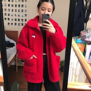 Fila Red cute teddy jacket